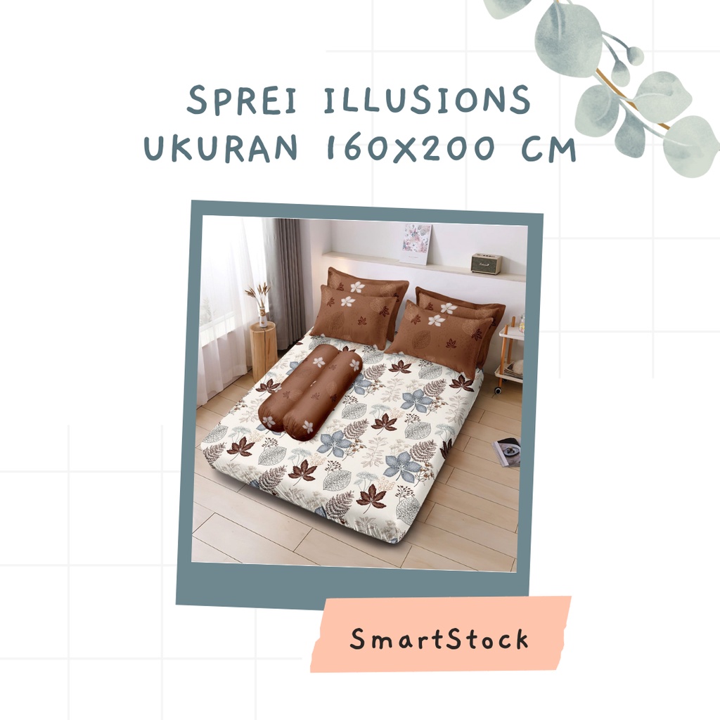 Ss Sprei Illusions 160 Mix Motif 160X200 Queen Size No 2 Illusions PART A