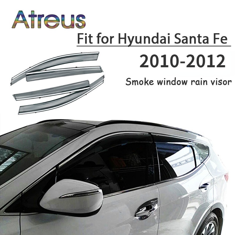 1 Set Aksesoris Sun Visor Jendela Mobil Bahan ABS Untuk Hyundai Santa Fe 2010 2011 2012