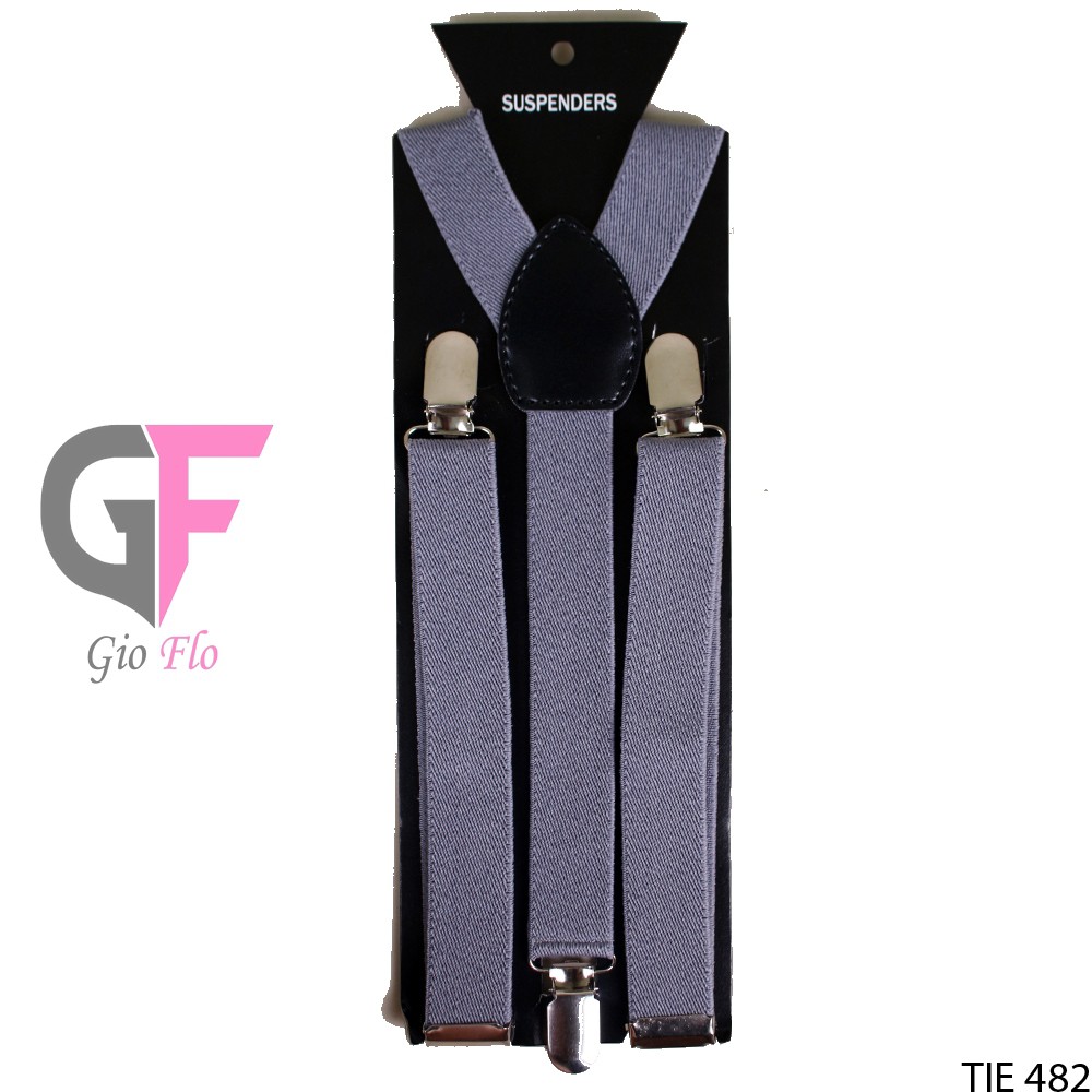 GIOFLO Aksesoris Fashion Suspender Pria Keren Grey / TIE 482