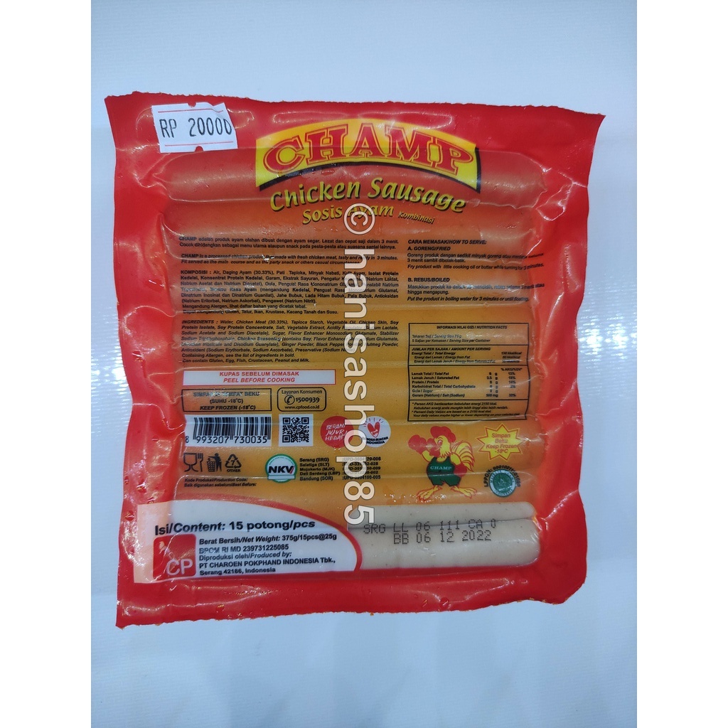 

Champ Sosis Ayam isi 15pcs