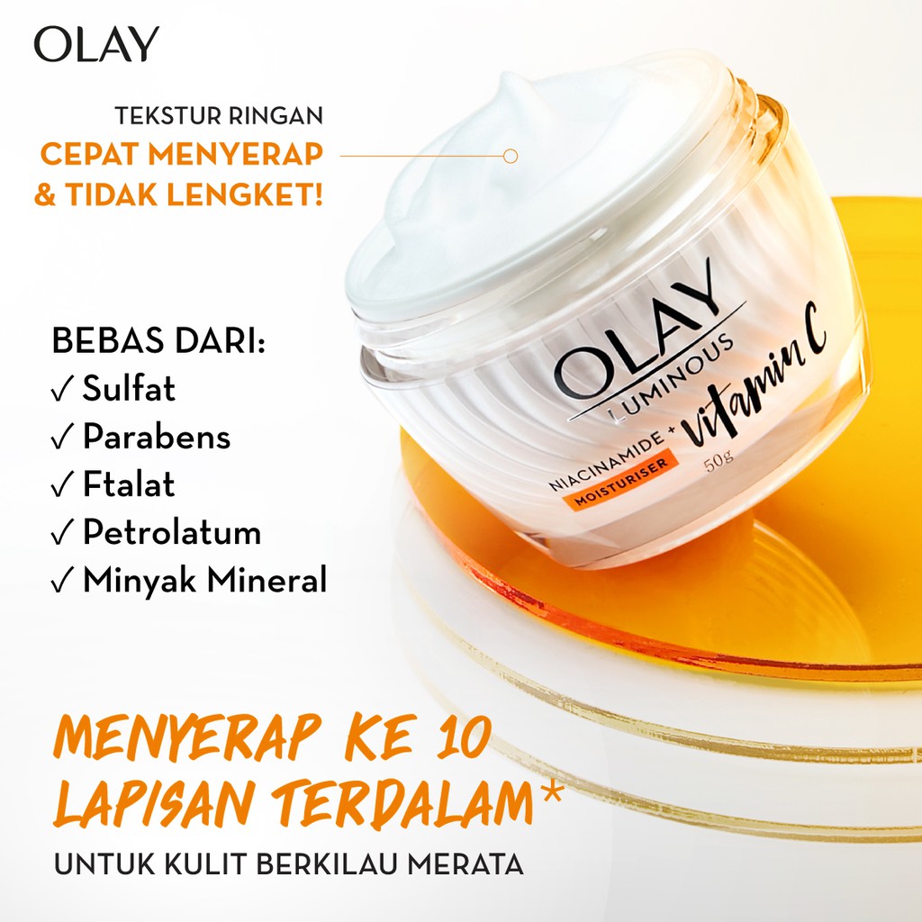 Olay Luminous Niacinamide + Vitamin C Krim Pelembab Brightening Skin Care 50gr