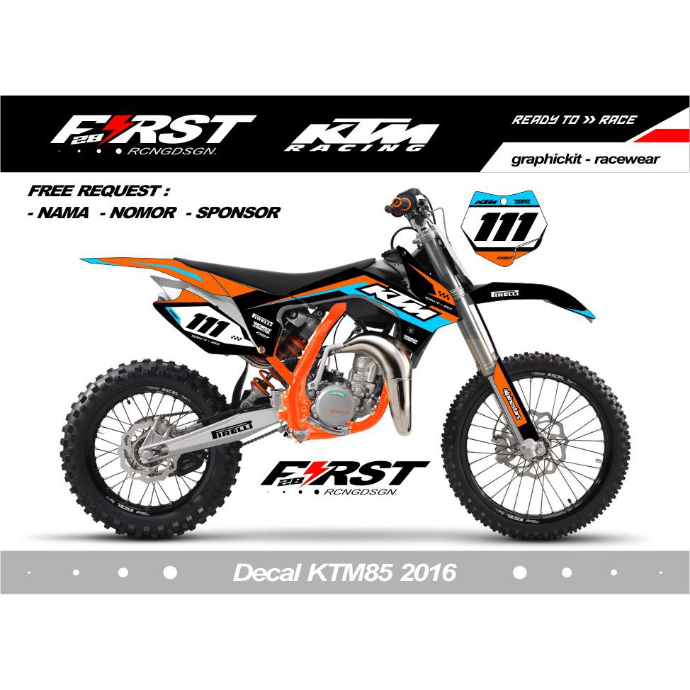 Decal stiker KTM 85 2016 decal ktm