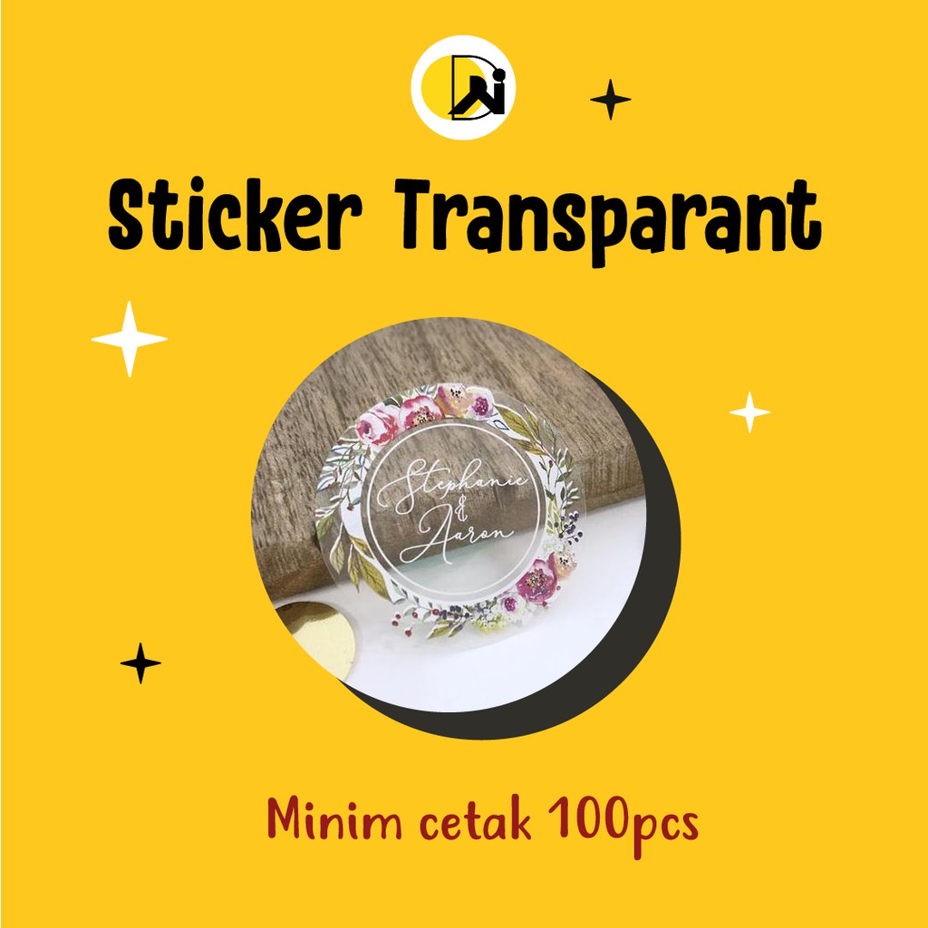  STIKER  TRANSPARAN  STIKER  LABEL TRANSPARAN  Shopee Indonesia 