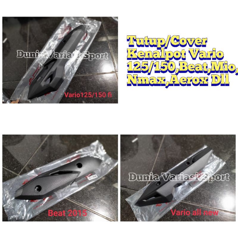 Cover/Tutup Kenalpot Standar Matic Kualitas Original Vario,Beat,Mio,Nmax,Aerox Dll