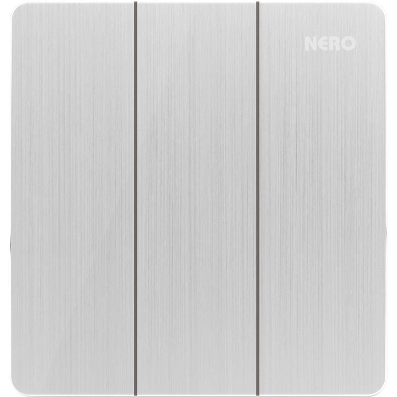 NERO SAKLAR TITANIUM V111631 S / SAKLAR TRIPEL / SAKLAR 3 GANG 1 WAY NERO