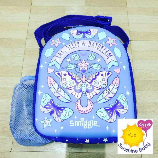Smiggle Lunchbox Express Curve Hardtop Butterfly - Tas Bekal Smiggle Ori