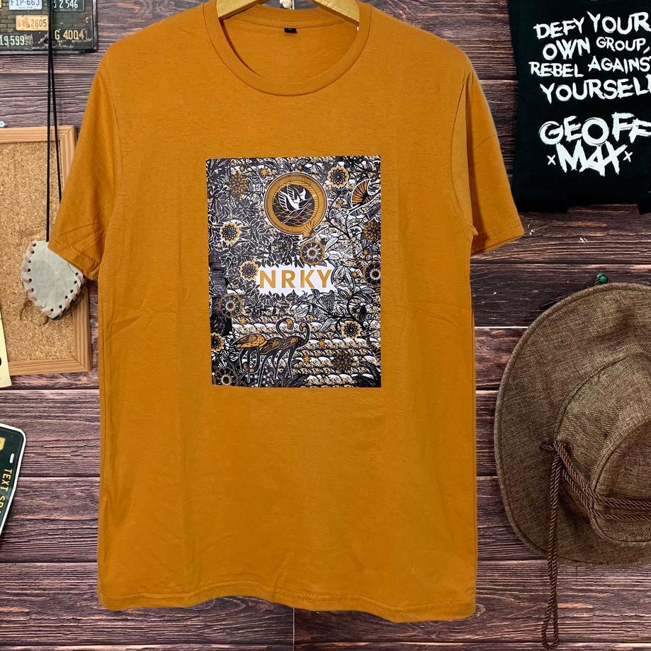 (MENARIK) kaos distro pria NRKY BATIK ready size M L XL baju kaos cowok atasan pria