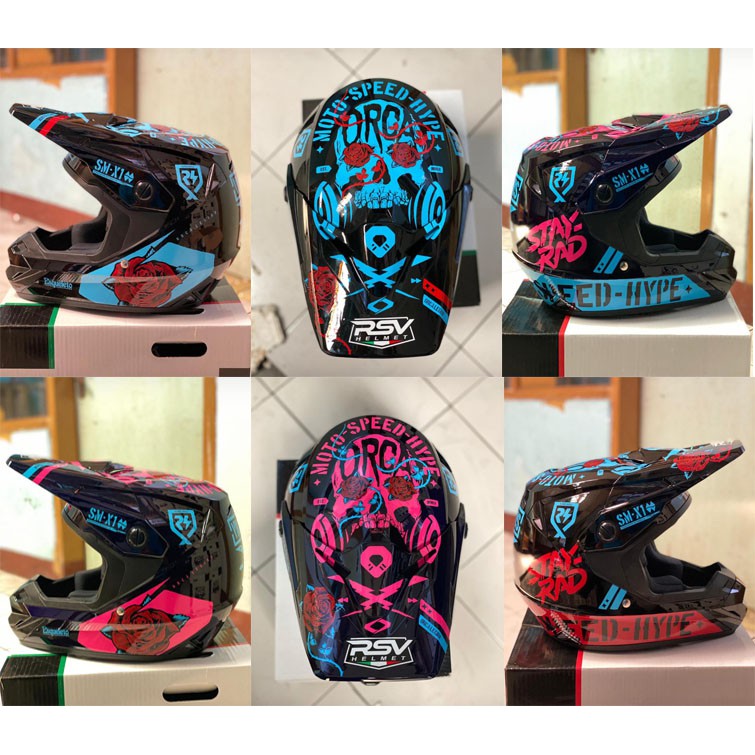 HELM RSV ORCA ESQUELETO VIOLET ROSE DAN BLACK ROSE LIMITED