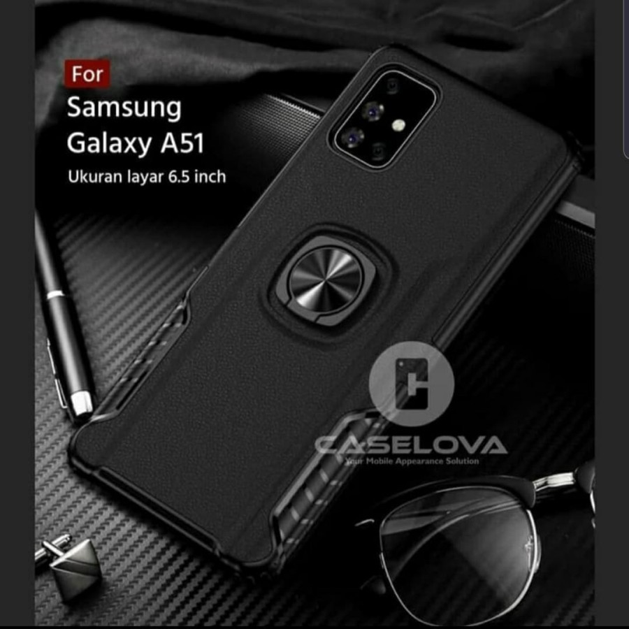 Hard Case Samsung Galaxy A71 Casing Ring Thunder 360 Spigen