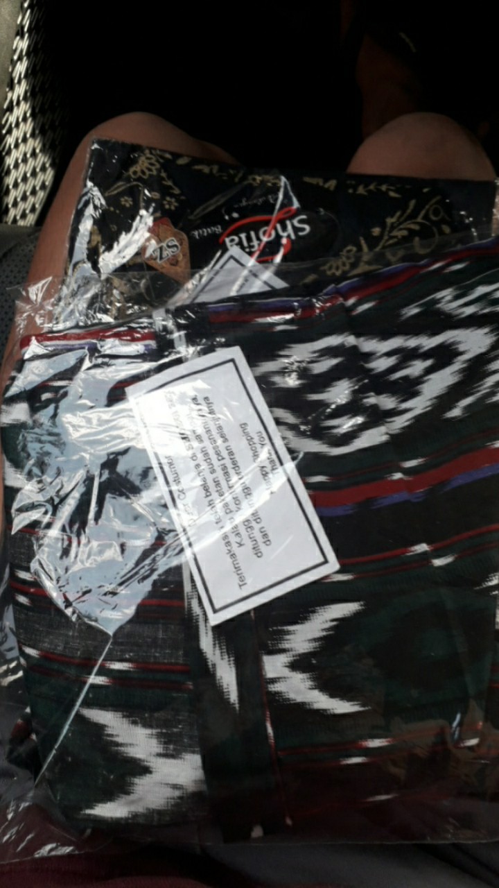 Atasan Batik Kemeja Lengan Panjang Kombinasi Slempang Baju Seragam Kantor Shofia Zet 043 Pekalongan