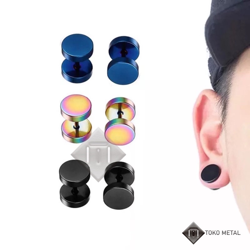 Anting Tindik 100% Titanium Kualitas Tinggi Pircing Roda  Pria Dan Wanita [ Toko Metal]