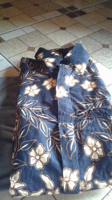 Kemeja Batik Lengan Panjang 021 Risna Batik Hrb026 Hem Batik Murah Seno Sogan Bakung Padi Manggar