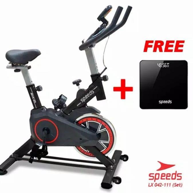 Spinning Bike Speeds 042 - 111 Sepeda Statis + Bonus , 20 Kg