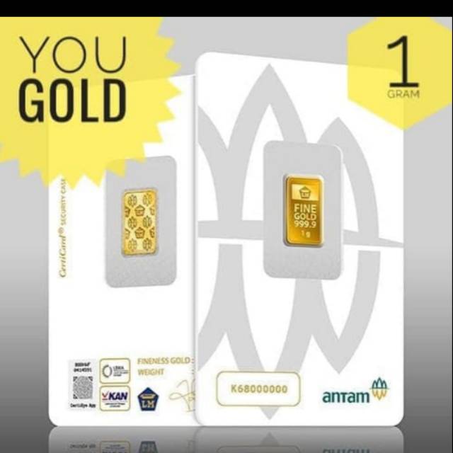 LOGAM MULIA ANTAM 1 GRAM 2023 EMAS BATANG ORIGINAL