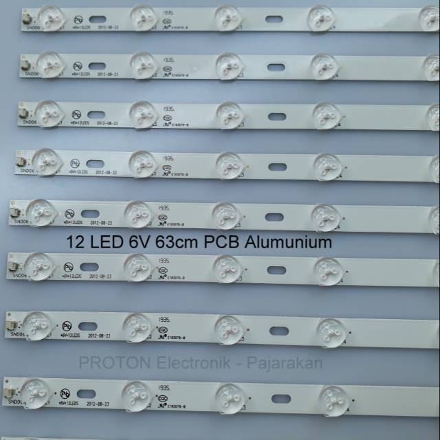 Lampu Backlight LED TV Sharp 32inch 12 kancing cembung 6V 63cm 72V . PCB alumunium