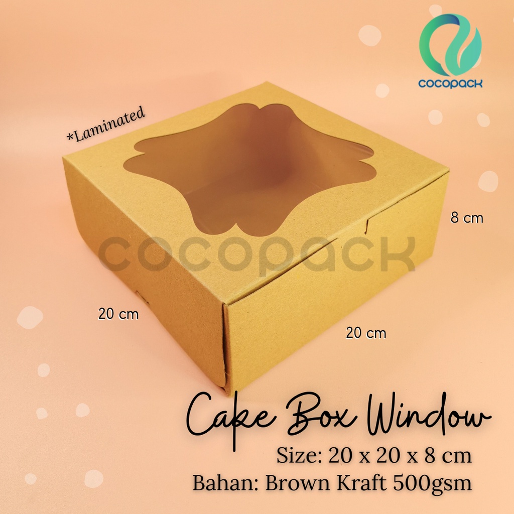 

Paper Kraft Box Cake Brownies Gift Souvenir Hampers Packaging 10 PCS