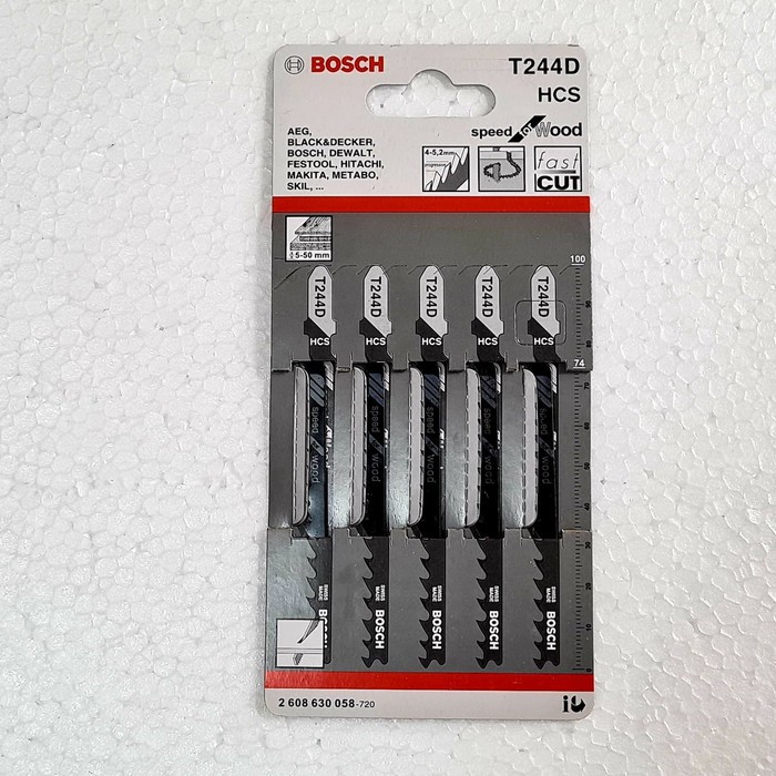  JIGSAW  BLADE MATA GERGAJI JIGSAW  T244D BOSCH GERGAJI  KAYU 