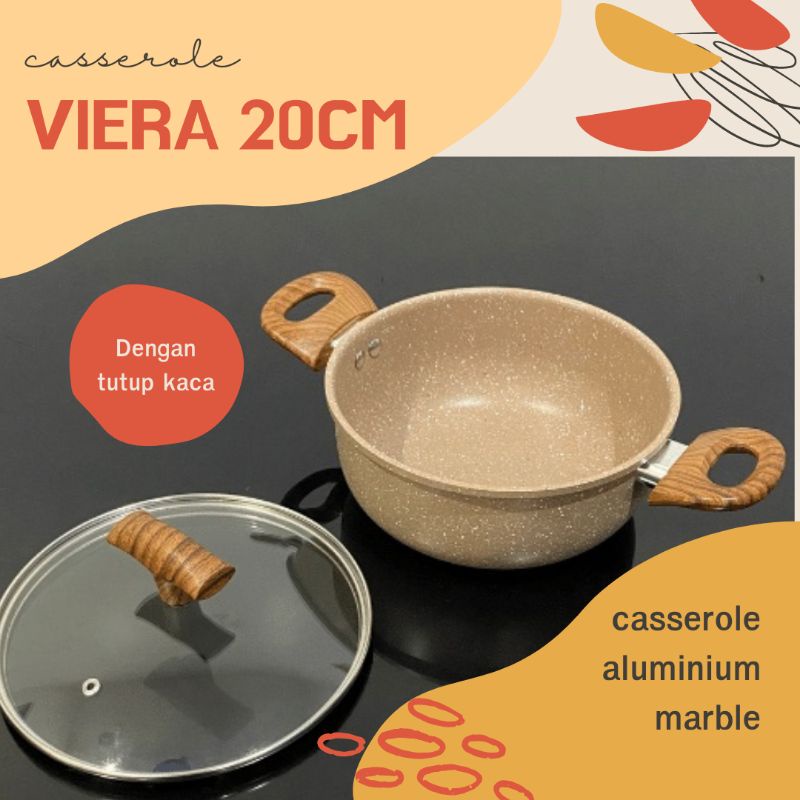 Panci marble anti lengket 20cm viera