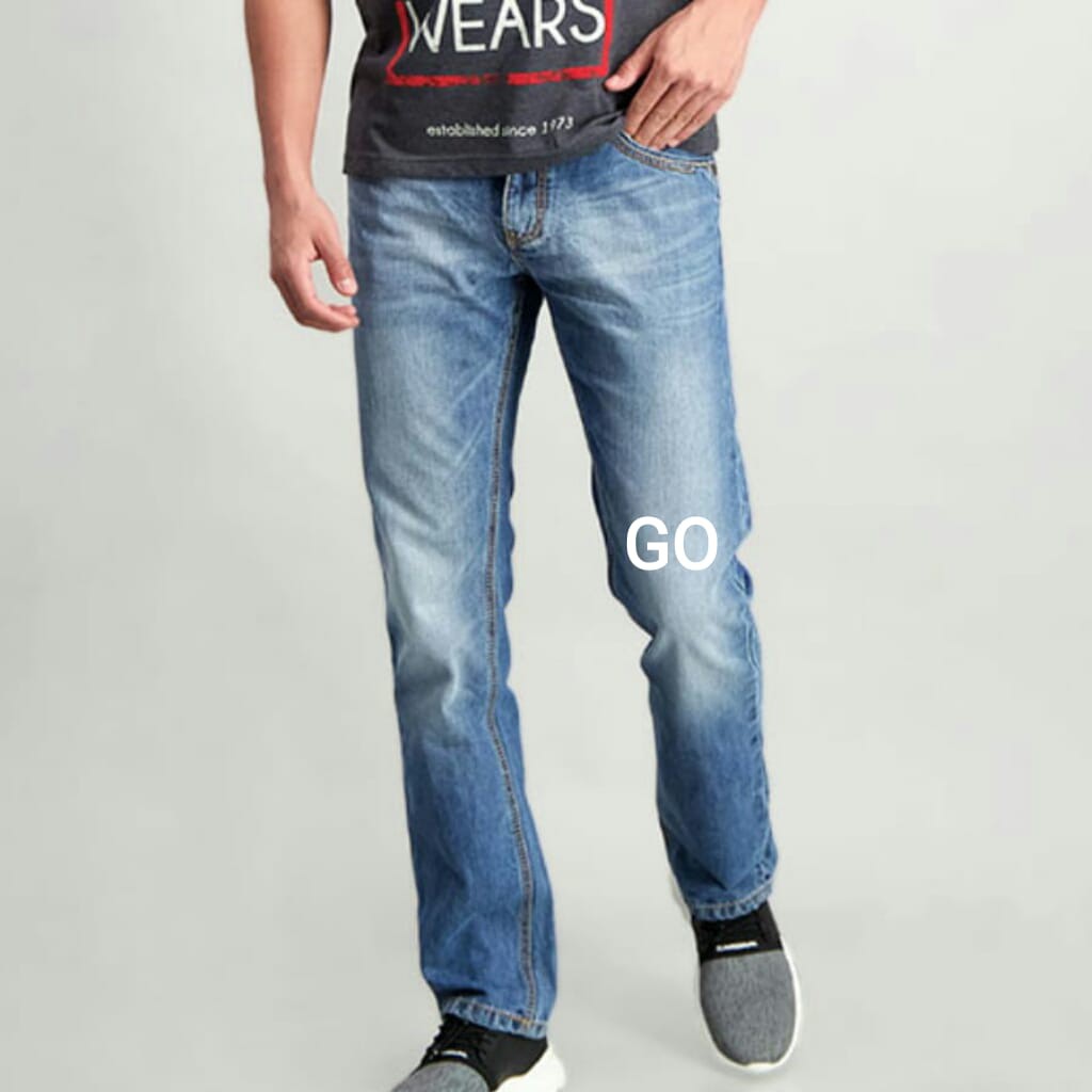 gof H 35 CARDINAL CBCBA Celana Panjang Jeans Reguler Fit Slim Fit Straight Slim Bawahan Laki-Laki