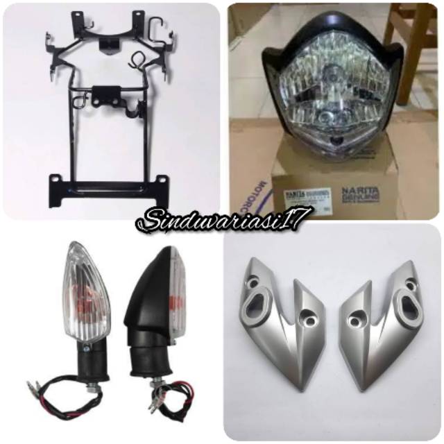 PAKET MURAH SATU SET LAMPU DEPAN VIXION OLD KUPINGAN DAN SEN VIXION OLD BREKET LAMPU DEPAN VIXION