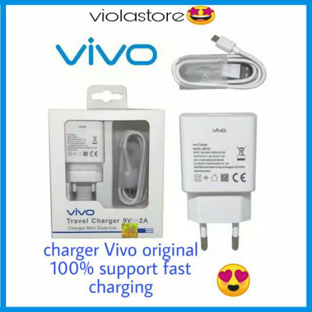 Charger Vivo Original 100% Fast Charging 9V-2A / Charger