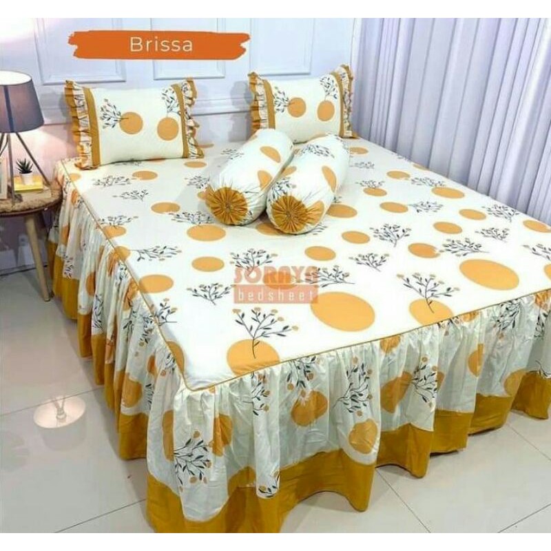 Sprei rumbai motif BRISSA Ukuran 100X200-200X200