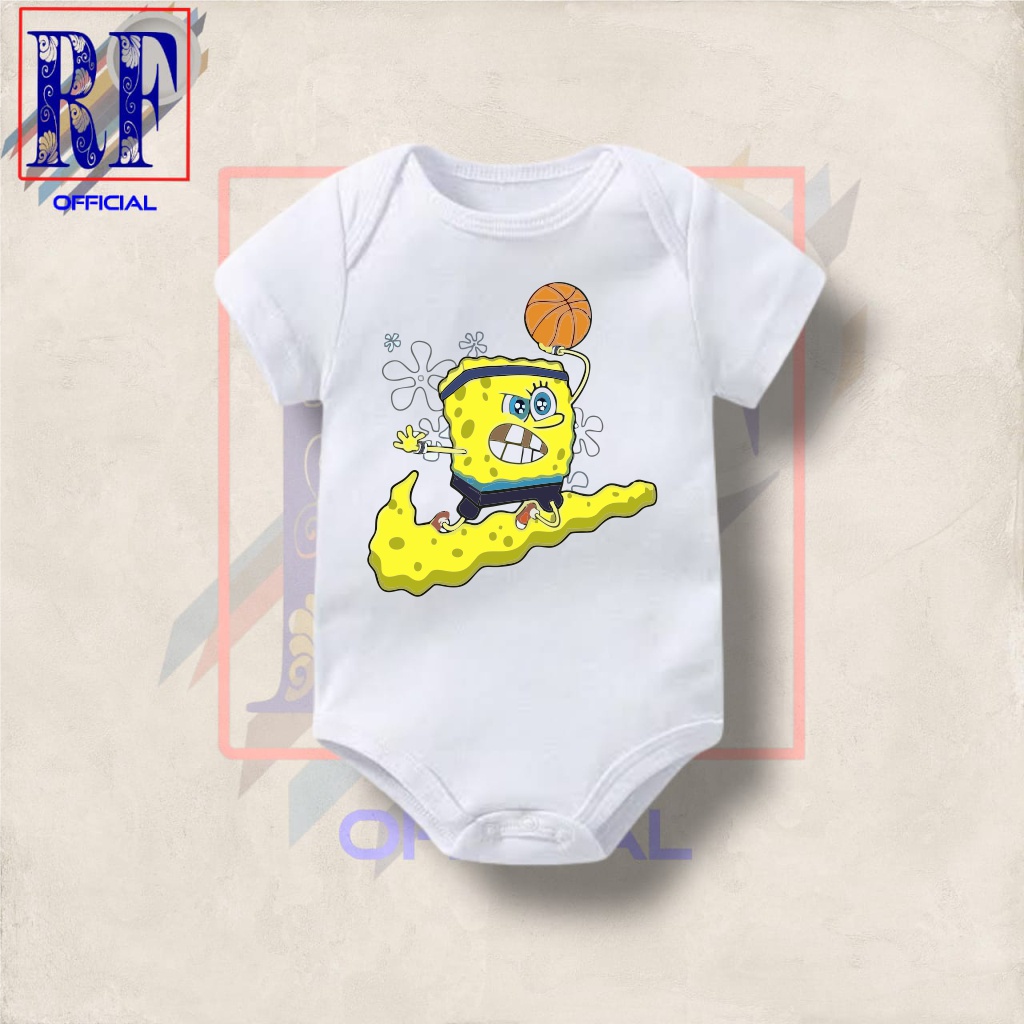 kaos baju bayi NIKE X SPONGEBOB SQUERPANT tshirt tee jumper baby kids pendek kaus distro logo tulisa