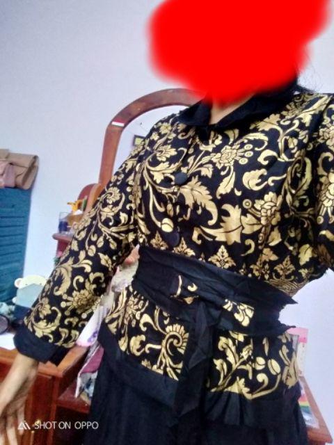 Wou Batik Couple Talitha Maura Couple - Sania Ruffle Batik Couple Ndoro Jowi Dnt Garansi - Kg015