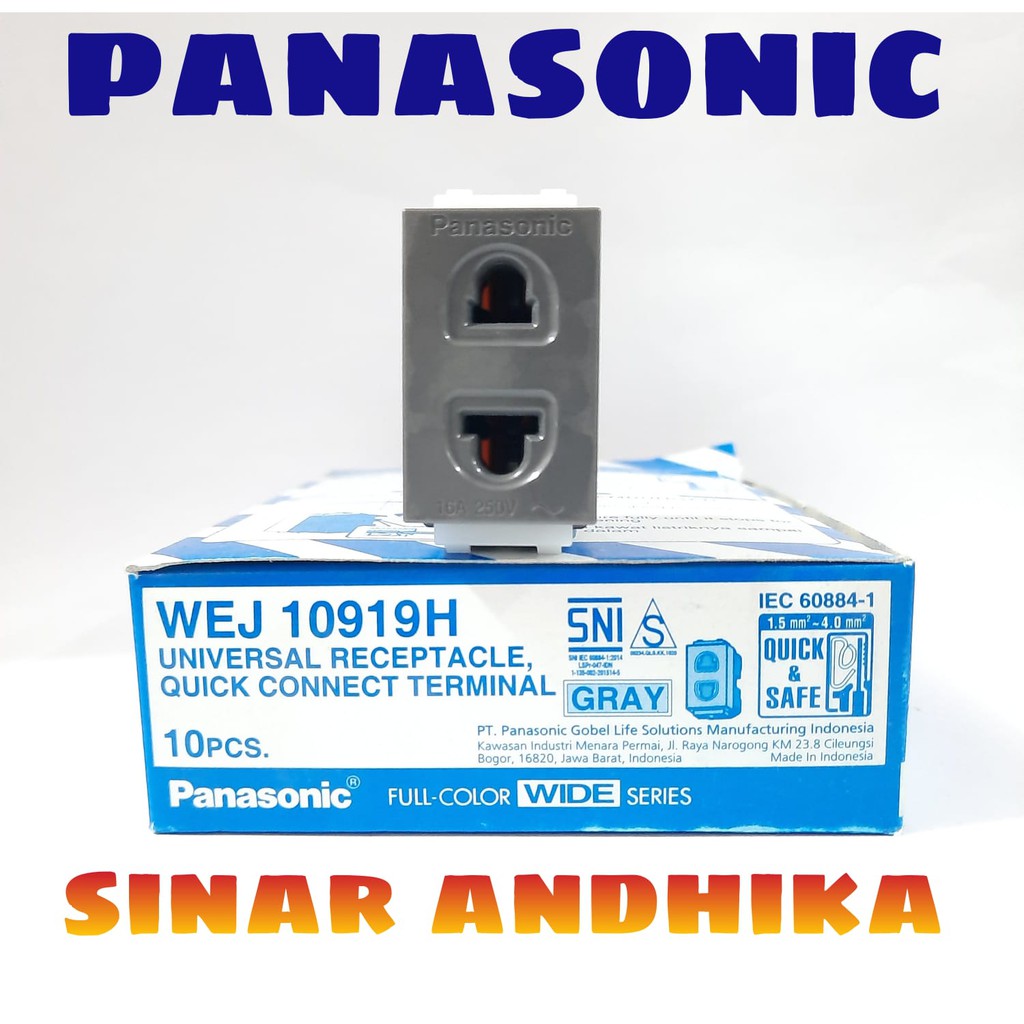 MATA STOP KONTAK UNIVERSAL GRAY PANASONIC WEJ 10919H