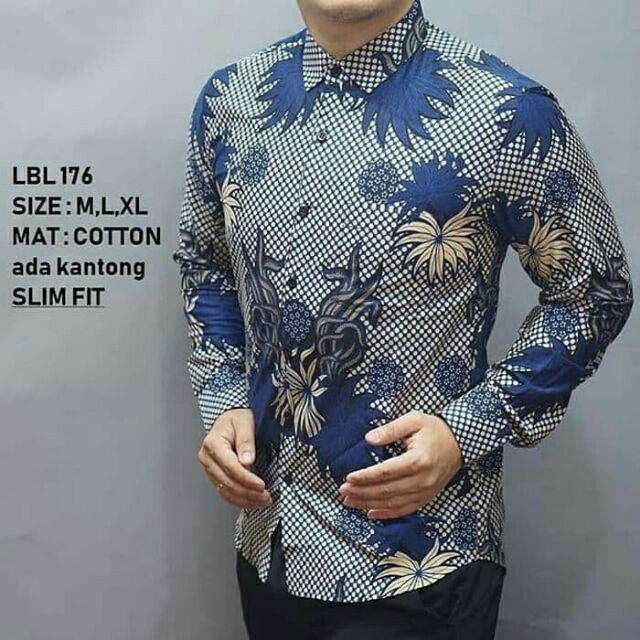 Men Sale Kemeja Batik Slimfit Luigi Batani Pria Slim Fit Lbl 176