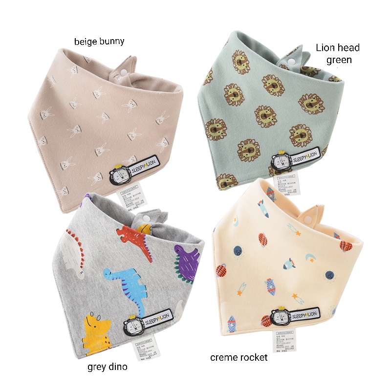 Slabber segitiga / celemek bayi tadah iler / Baby bibs