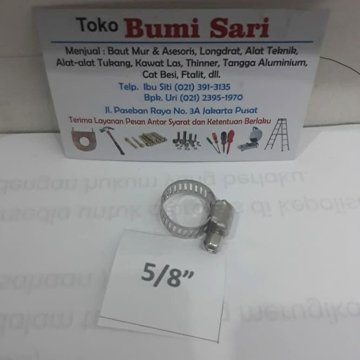 Klem selang 5/8&quot; stainless / Hose clamp gas handle / Klem murah