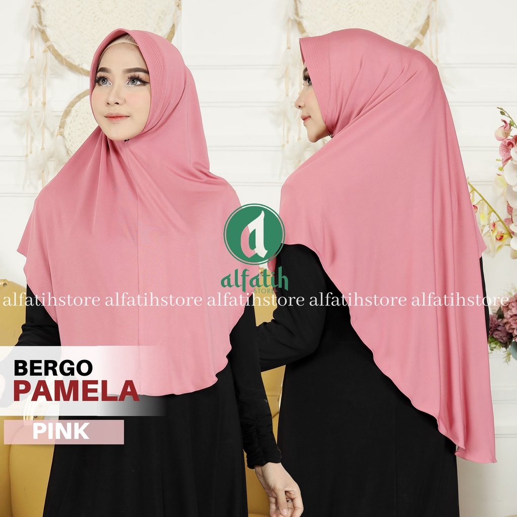 ALFATIH STORE /Jilbab bergo Pamela / hijab instan / Jilbab Instan Terlaris / Jilbab best seller