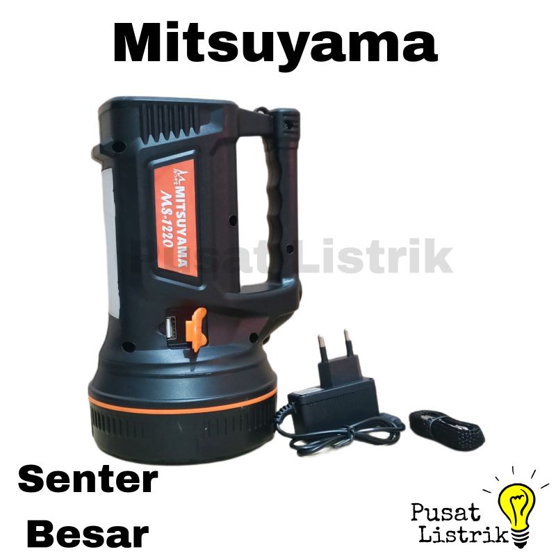 Senter LED 30W+Lampu Emergency 15W Besar Mitsuyama Senter Jumbo MS1220