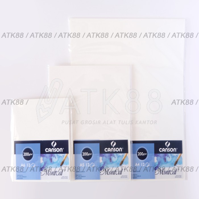 

(DISKON TERMURAH) Canson Montval A4 200gsm 12 Sheet - Kertas cat air Montval A4 Canson
