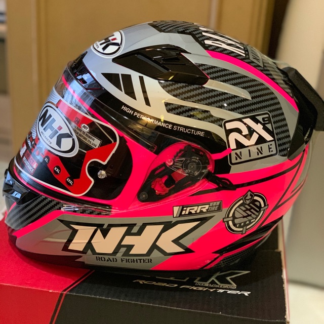NHk RX9 RACER X PINK FLO SPECIAL EDITION 2visor