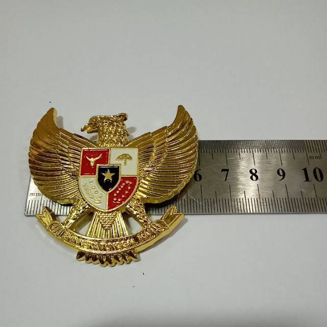 Pin Burung Garuda 6cm Peniti Cor Logam Kuningan Tebal Asli Mewah