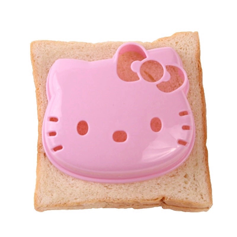 Cetakan Pemotong Roti Model Kartun Beruang Pink Kucing Mobil Anak Anak - Sandwich DIY Model Bear