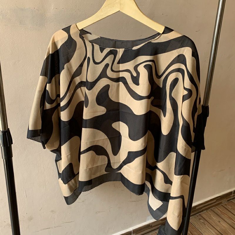 Outer kimono scraf premium-arwa brown