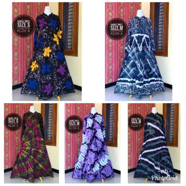 Gamis twill size M/Gamis twill size S/gamis twill size kecil