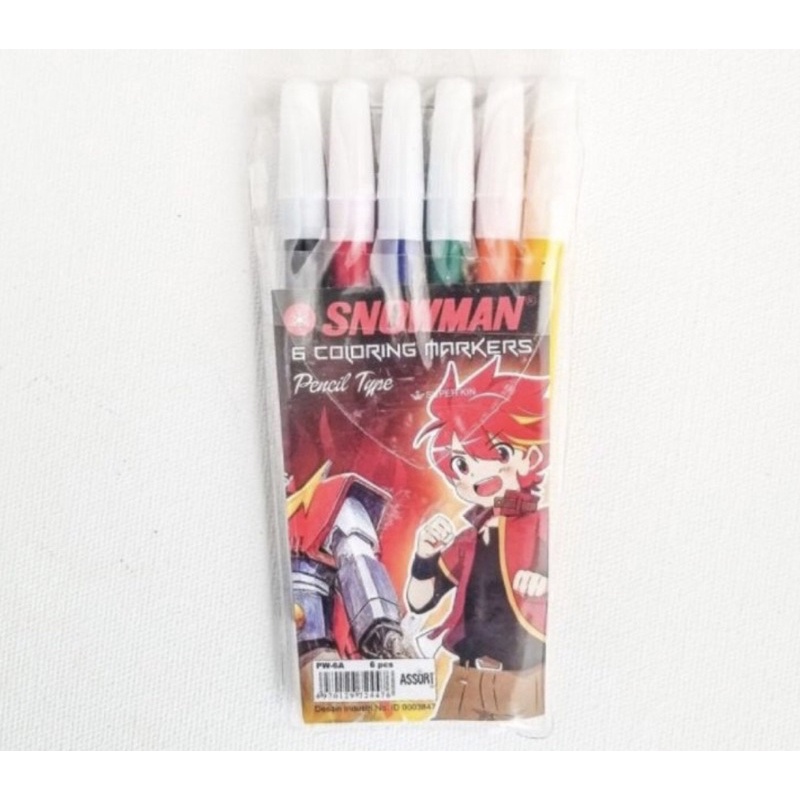 

SPIDOL SNOWMAN 6 WARNA PW-6A (Harga per set)
