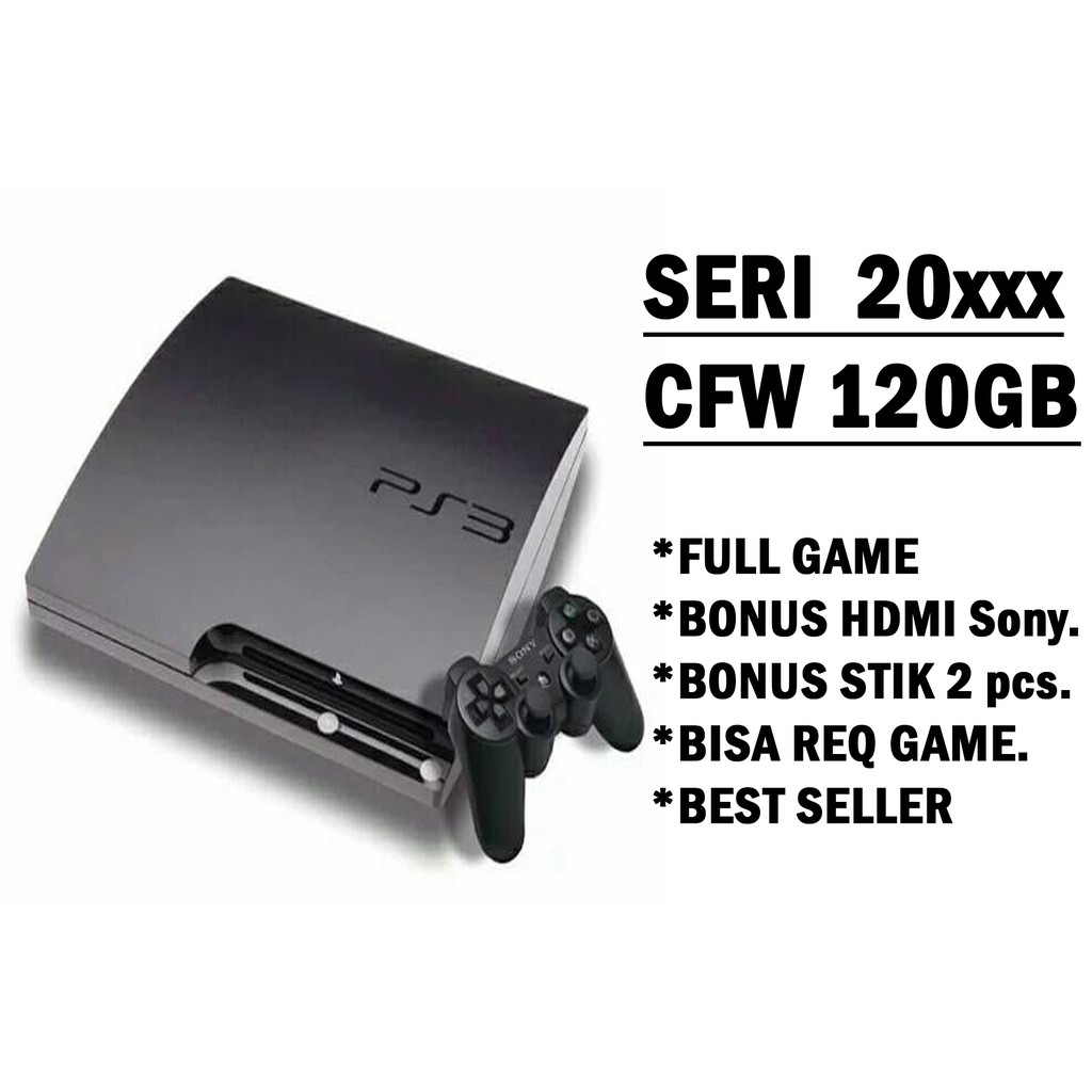 Sony Ps3 Slim 120GB Hitam CFW