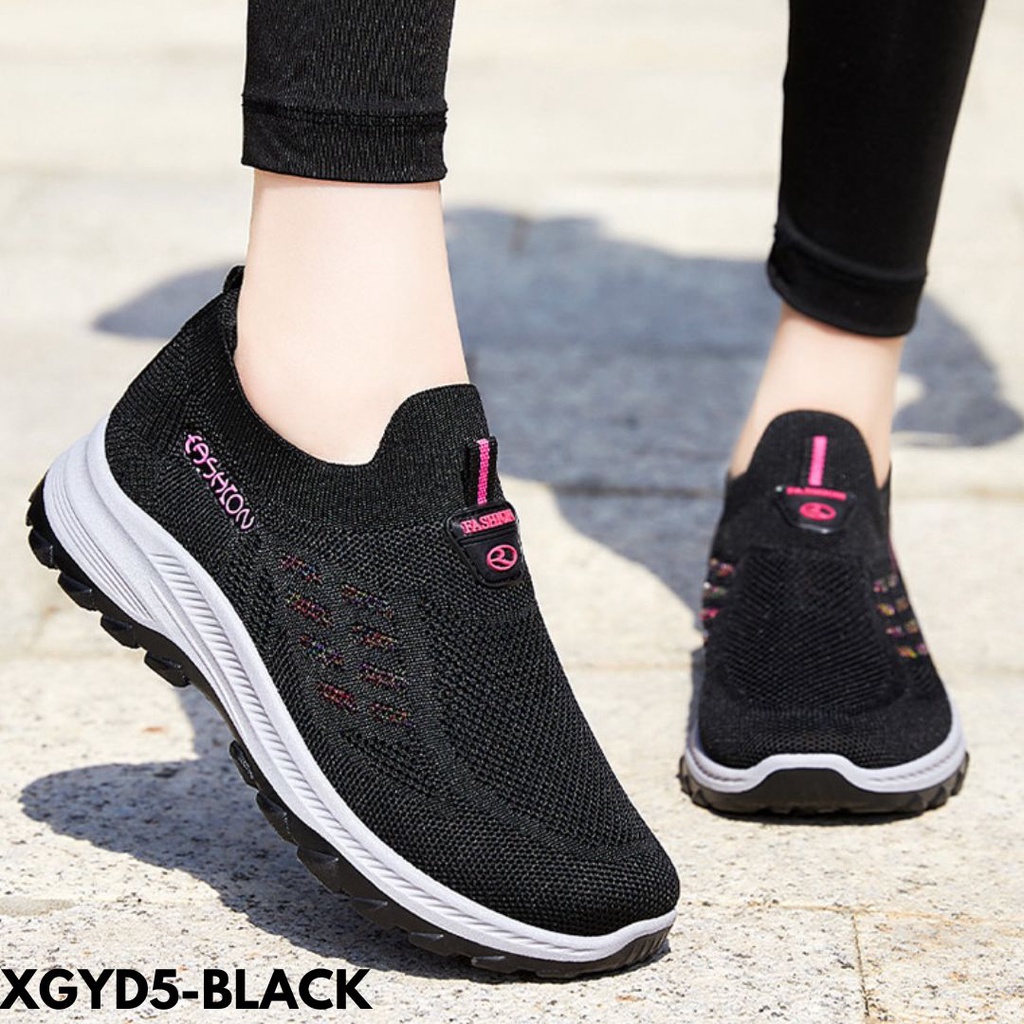 SEPATU WANITA SNEAKERS TREND BOOMING KECE BANGET BAHAN FLYKNIT IMPORT GYD5