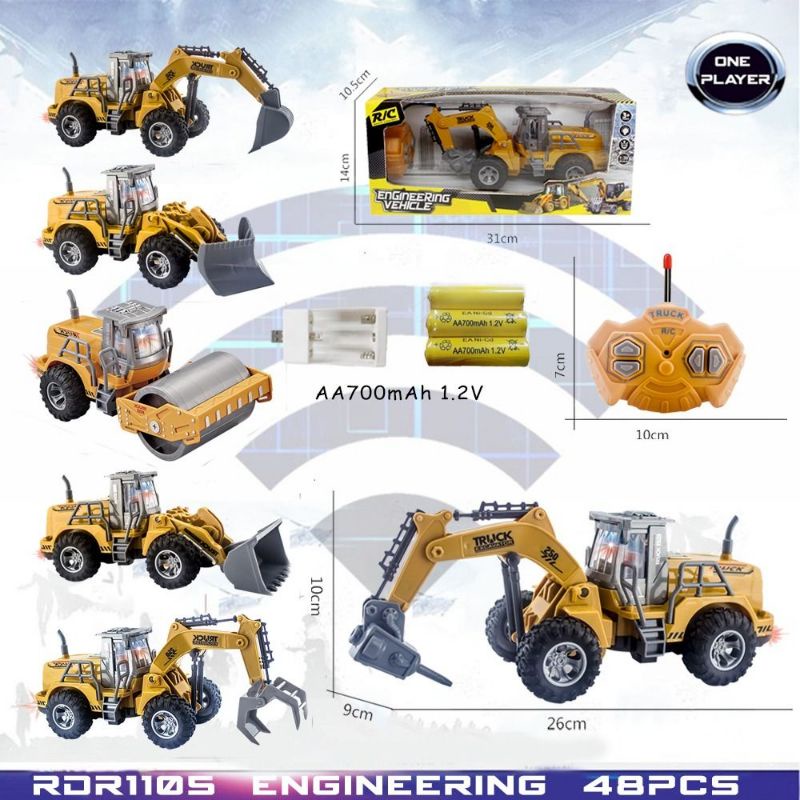 RC 1:30 Engineering Vehicle Mobil Remote Control Truck Truk Excavator Beko Traktor Buldozer Rdr 1105