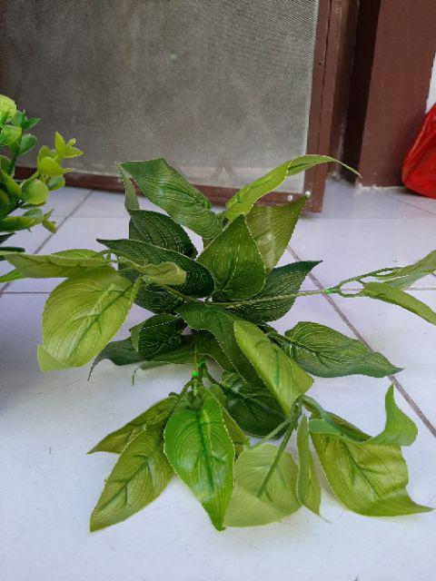 Buket Daun Artificial Tangkai