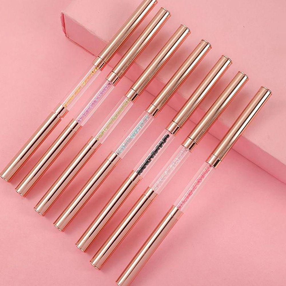 Mxbeauty Berlian Imitasi Kuku Bor Pena Profesional DIY Kuku Lukisan Pena Kait Bunga Kepala Ganda Kristal Manicure Alat