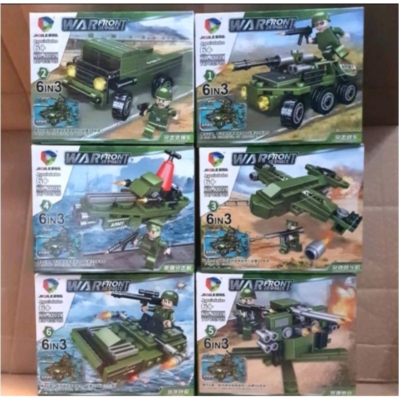 Mainan Lego Army Tentara War Front 6 in 3