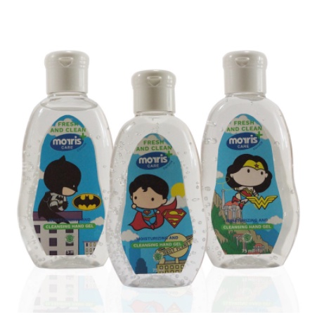 Morris Hand Sanitizer Anak Gel 75 ml - Batman/ Supermen /Wonderwomen