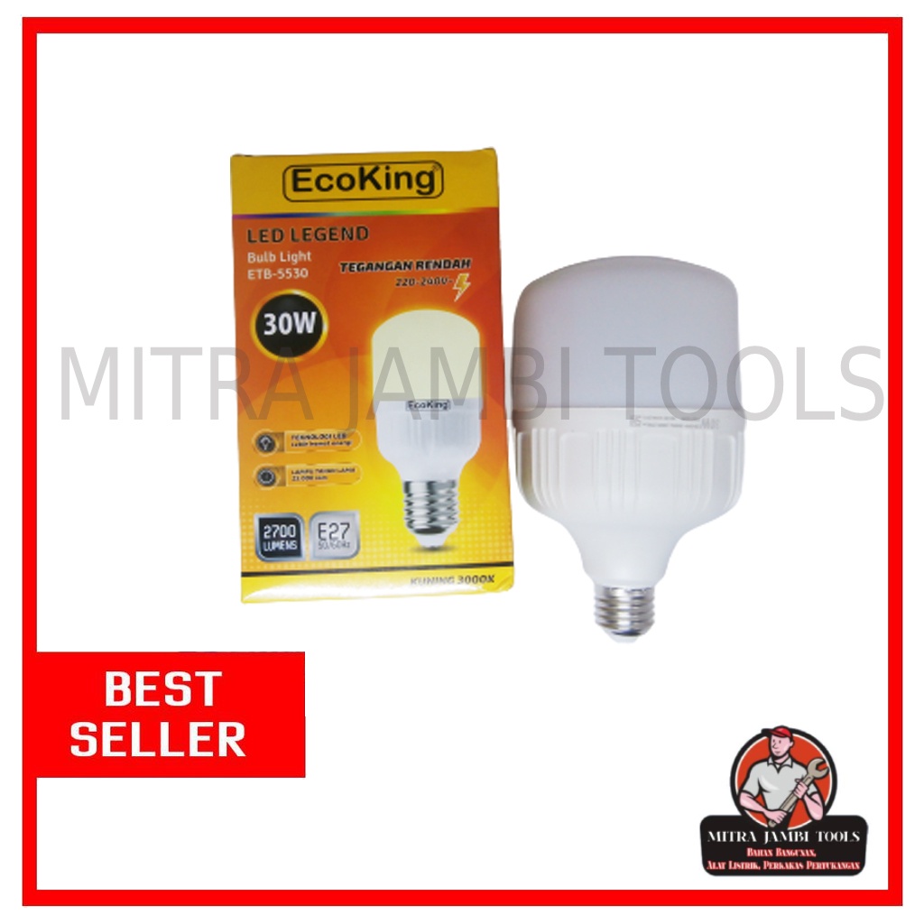 LAMPU ECOKING LED KUNING 30 WATT