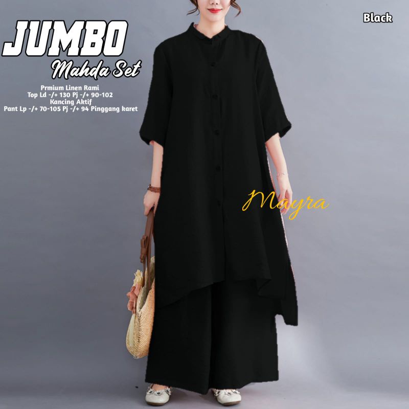 MAHDA SET JUMBO LD130 BAHAN LINEN RAMI ORIGINAL MAYRA